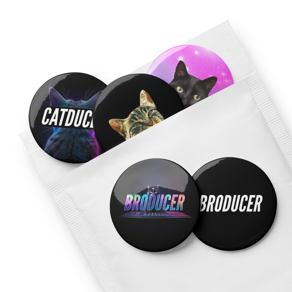 Broducer Universe Set of pin buttons - BRODUCER by EDWAN - Best EDM FLPs, sample packs & Broducer merch